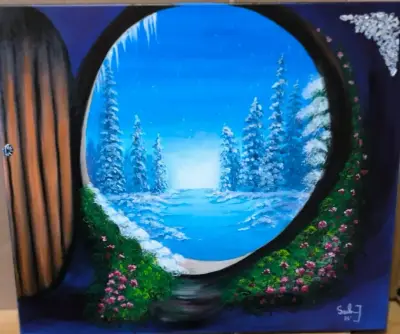 Akrylová malba na kvalitním plátně 50x60