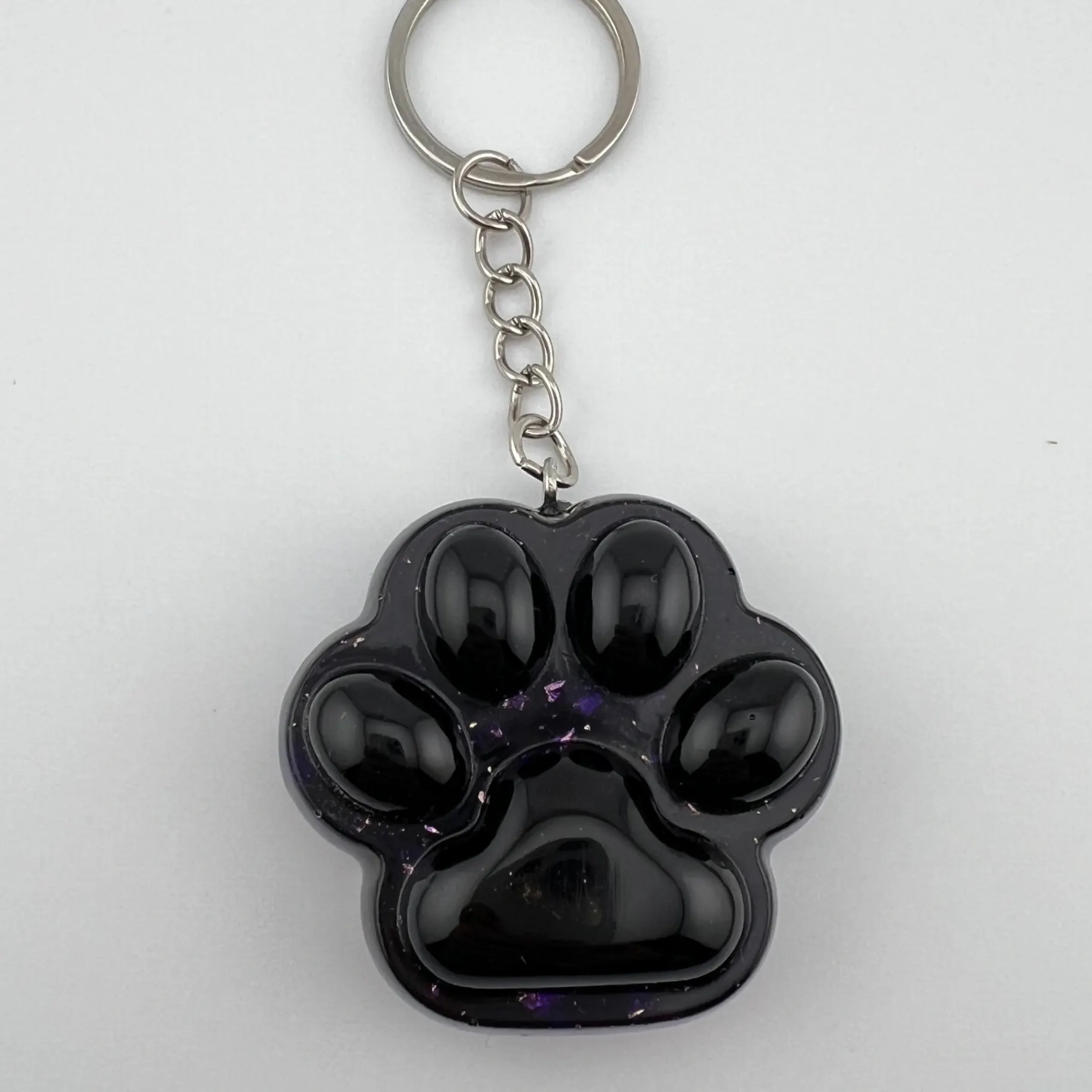 Přívěsek, pryskyřice, tlapka, tmavě fialová